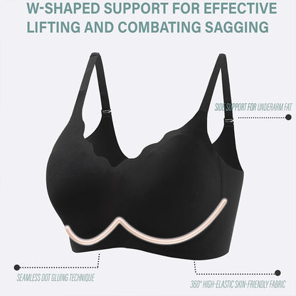 Comfortable Seamless Full Coverage Bra For Women Plus Size Wireless Bras Hide Back Fat T-Shirt Bra Push Up Everyday Bra.