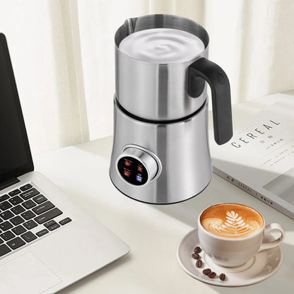 Stainless Steel Milk Frother MF06S | Hot/Cold Froth, Latte/Cappuccino, 900ml Capacity 500W Electric Milk Frother.