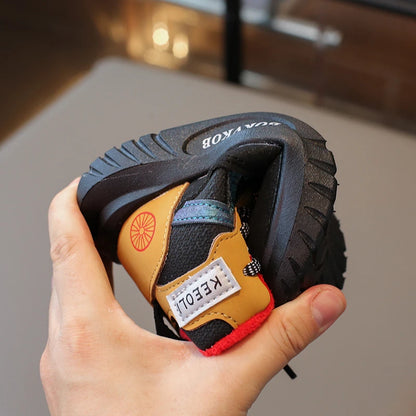 2024 Winter New Children Casual Shoes for Girls Boys Fashion Korean Style Soft Bottom Anti-slippery Versatile Chic Ankle Shoes.