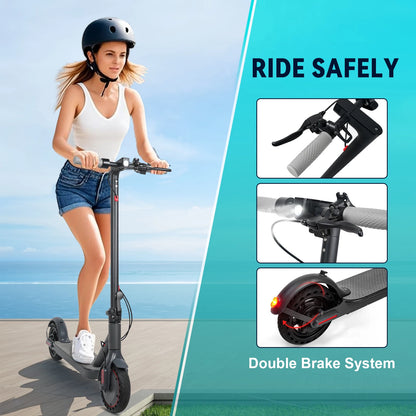 2025 JUICEASE TX01 Electric Scooter 350W Motor 36V 7.8Ah 25 KM Range 31KM/ 8.5 Inch Tires with APP Foldable Adult Kick I Scooter.