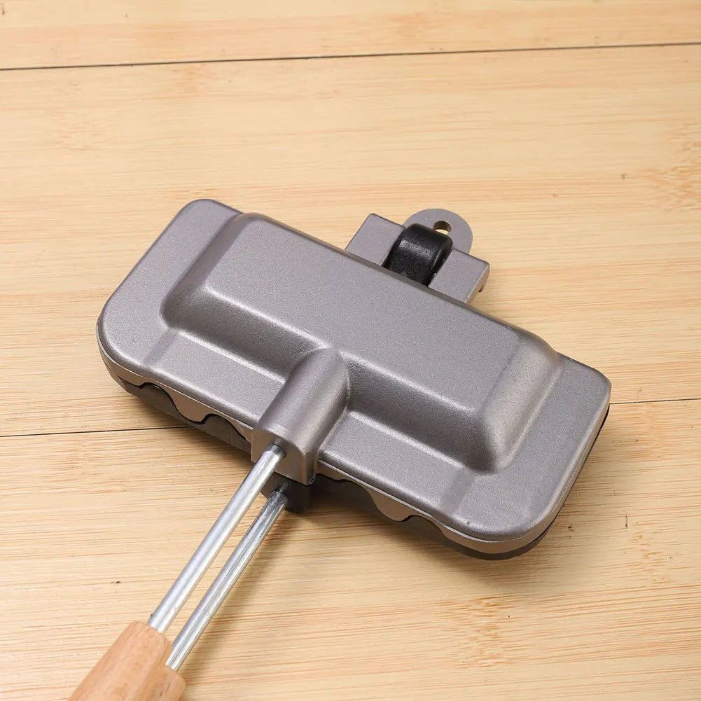 Hot Dog Toaster Non Stick Aluminum Alloy Double-Sided Sandwich Pan Bread Toast Breakfast Machine Double-Sided Sandwich Fry Pan.