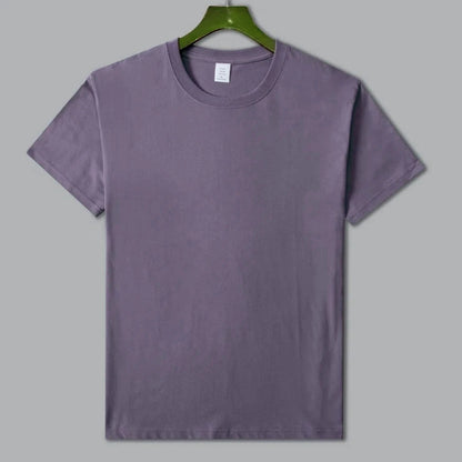 MRMT 2025 Brand New Man's 220g Pure Cotton T Shirt Men Man Solid Color Short Sleeved Combed Cotton Round Neck Thickening