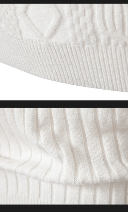 2023 Autumn  and Winter New Sweaters Warm Fit Knitted Sweaters Solid Color Casual Pullover Multiple Styles Sweater Men