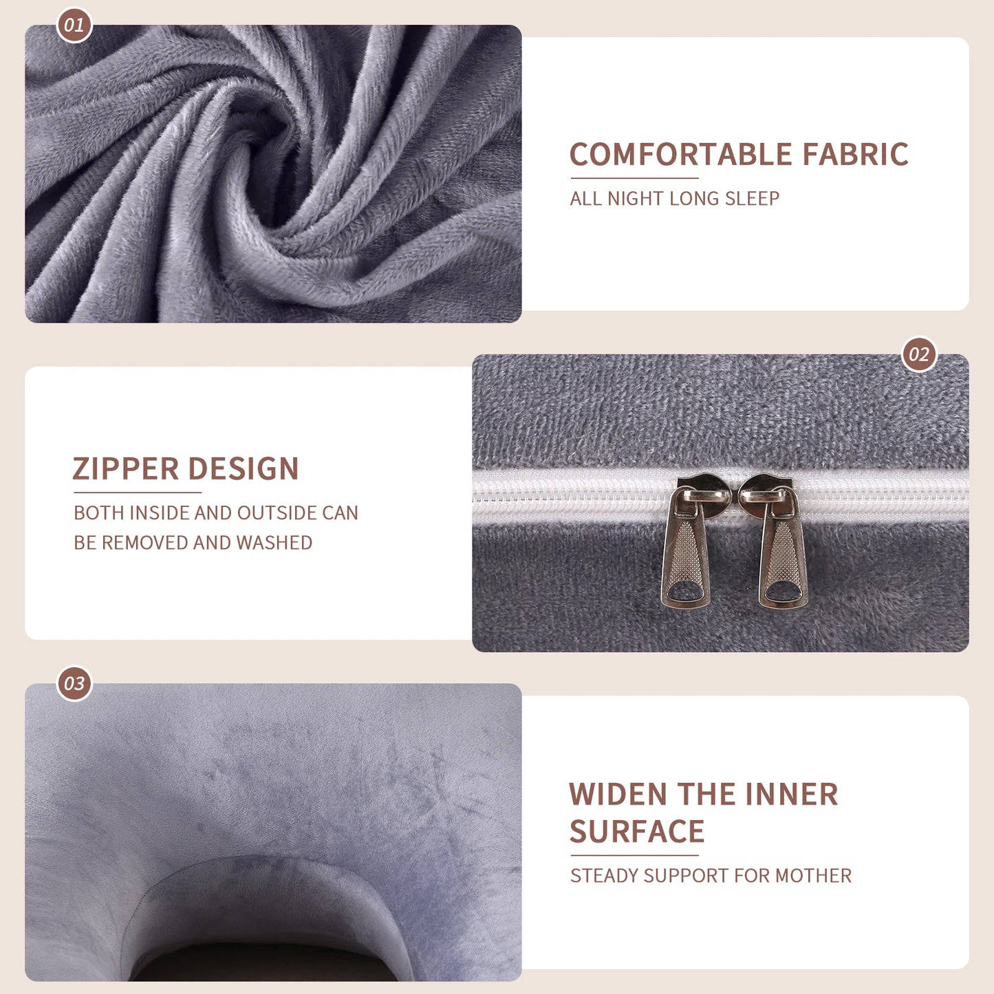 Pregnancy Pillows for Sleeping, G Shaped Full Body Maternity Pillow with Removable Cover - Support for Belly for Pregnant Women.