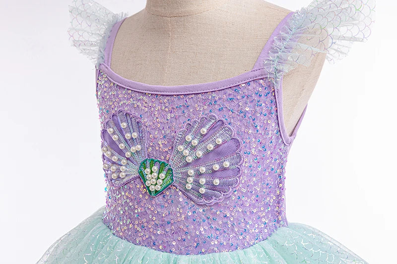 Mädchen elegante Regenbogen Prinzessin Kleid mit Bowknot Flatter Trim Mesh Kleid Tutu Kleid für Party, Performance Tutu Kleid