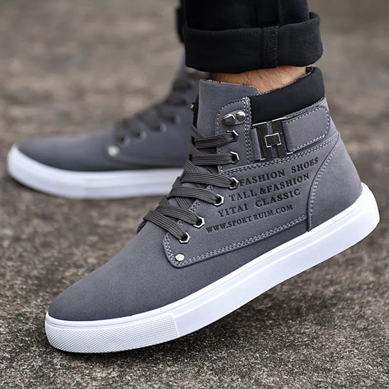 New Arrival Men's High Top Casual Shoes Spring/Autumn High Top Sneakers High Quality Retro Fashion Men Boots Zapatillas Hombre