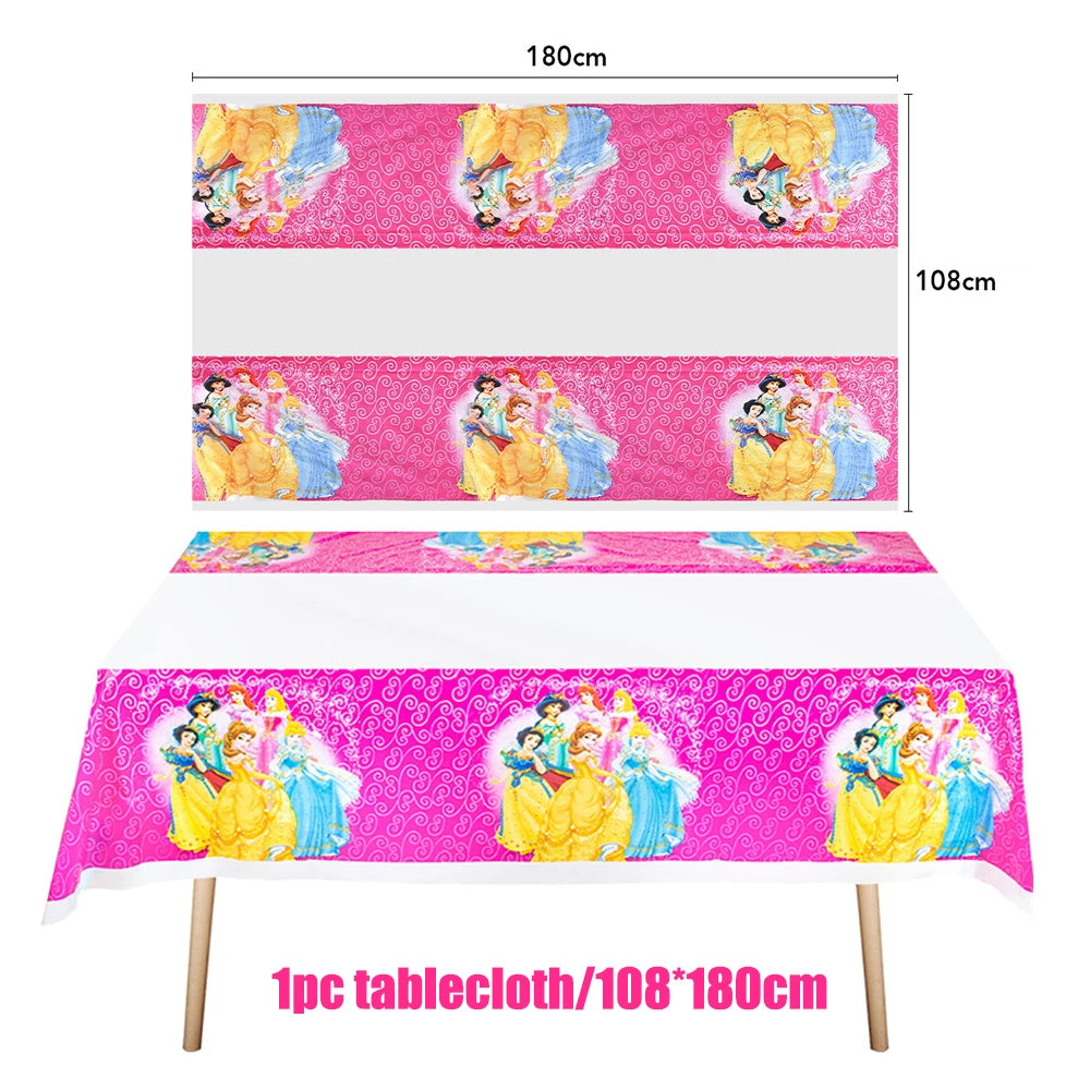 Disney Prinzessin Geburtstag Party Dekorationen Mädchen Kind Deco Disney Prinzessin Geburtstag Teller Servietten Tassen Geschirr Liefert Setup.