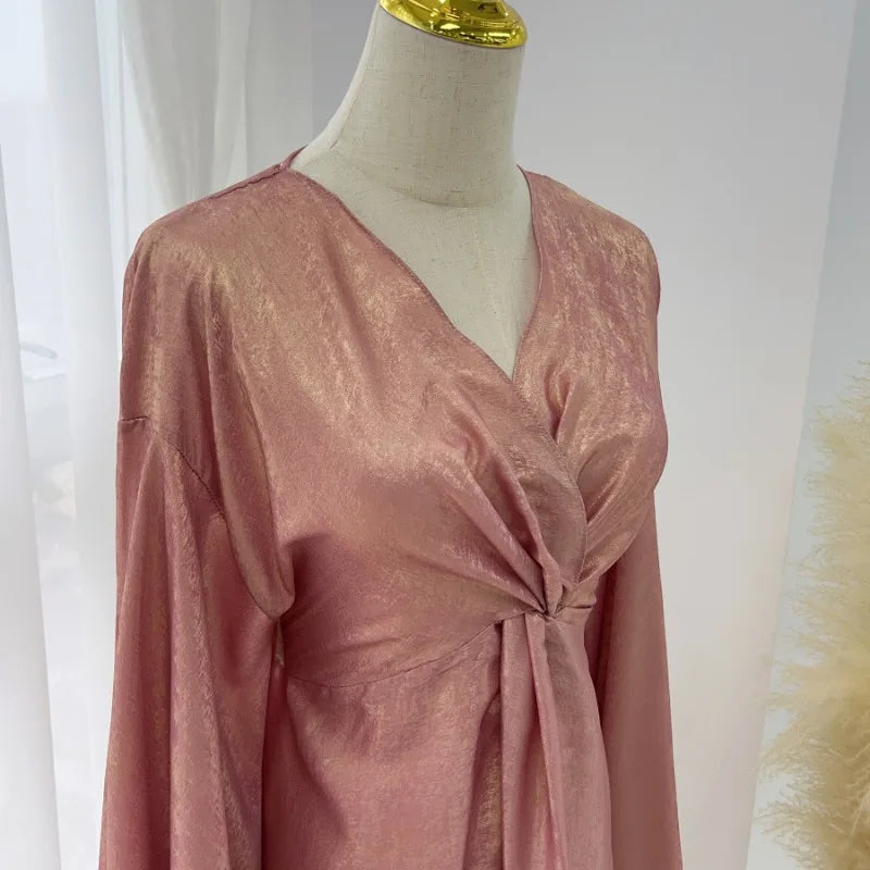 Eid Saudi Arabia Muslim Modest Dress for Women Islam Dubai Abaya Luxury Holiday Party Jalabiya Kebaya 2024 Turkey Kaftan Gown