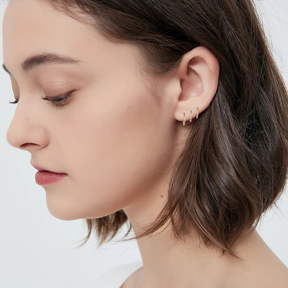 Mariasz Minimalist 316L Stainless Steel Classic Nose Ring for Men Women Hoop Earrings Septum Helix Ear Piercing Jewelry 18G.