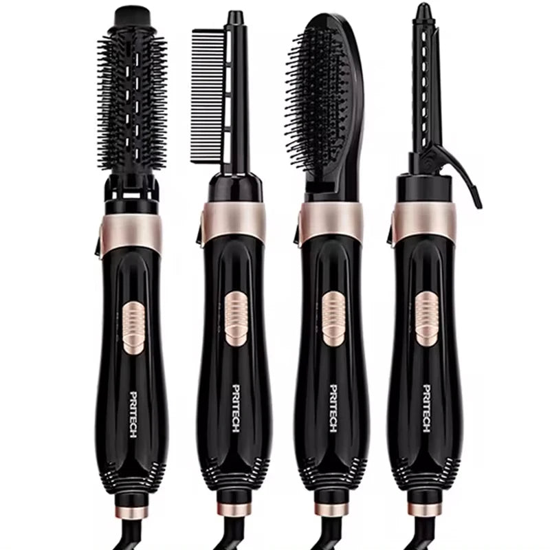 Hot Selling Professional 4-In-1 Hot Air Brush Portable High-Power Curly Hair Hot Air Comb Salon Women'S Styling Tool.