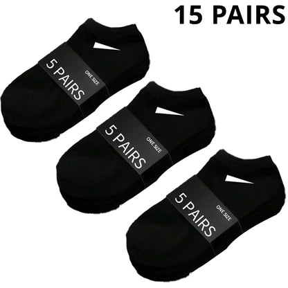 5/10 /20/30 Pairs Unisex Casual Plain Color Boat Socks Thin Breathable Comfy Anti Odor Sweat-absorbing Ankle Socks For Men Women