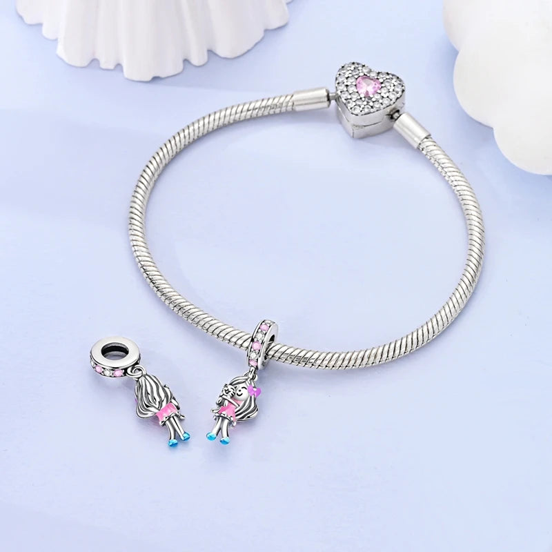 Fit Original Bracelet 925 Silver Butterfly and Sunflower Heart Shape Charms Beads For Women Jewelry Making Fashion Pendant