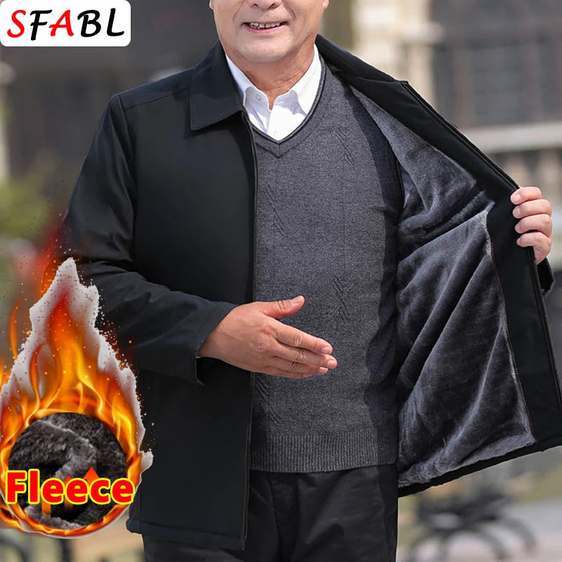 Thicken Lined Men's Winter Jacket Autumn Winter Jackets for Men Parkas Windbreak Thermal Warm Luxury Men's Winter Coat Stand.