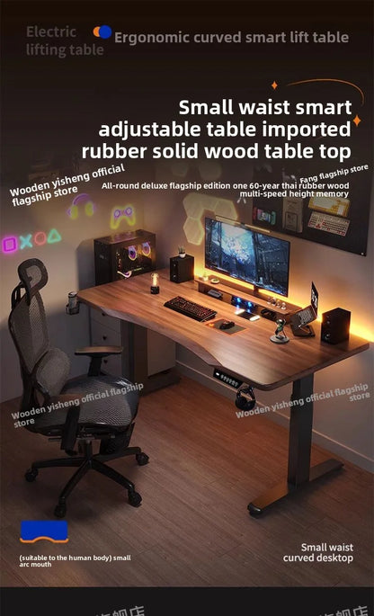 Elektrischer höhenverstellbarer intelligenter Stehschreibtisch, Computer-Workstation, Heimbüro, Gaming-Tisch, Arbeitszimmer, Schreibtisch, Desktop-Computer