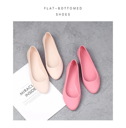 New ladies sandals soft pvc plastic flat non-slip women flat shoes 2022.