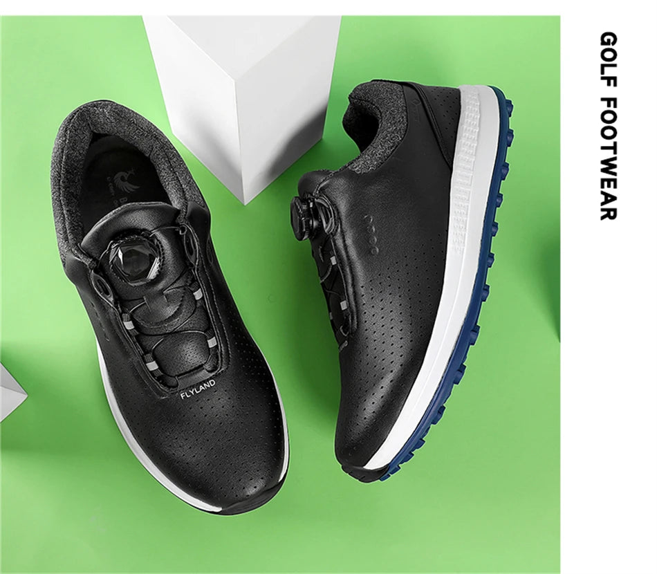 Breathable Luxury Golf Shoes Men Comfortable Outdoor Spikeless Golf Sport Training Sneakers Non-Slip Waterproof Walking Footwear.