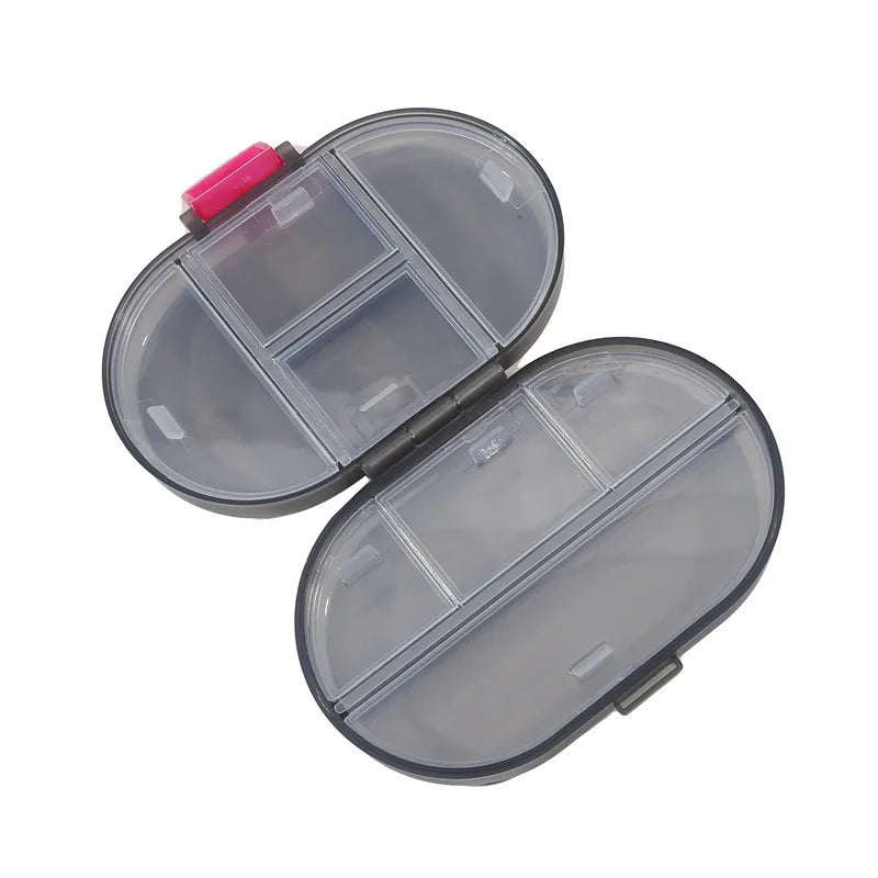Weekly 6/7/8/10/21 Grids Pill Box Medicine Organizer Black Plastic Storage Box Container Portable Pill Case