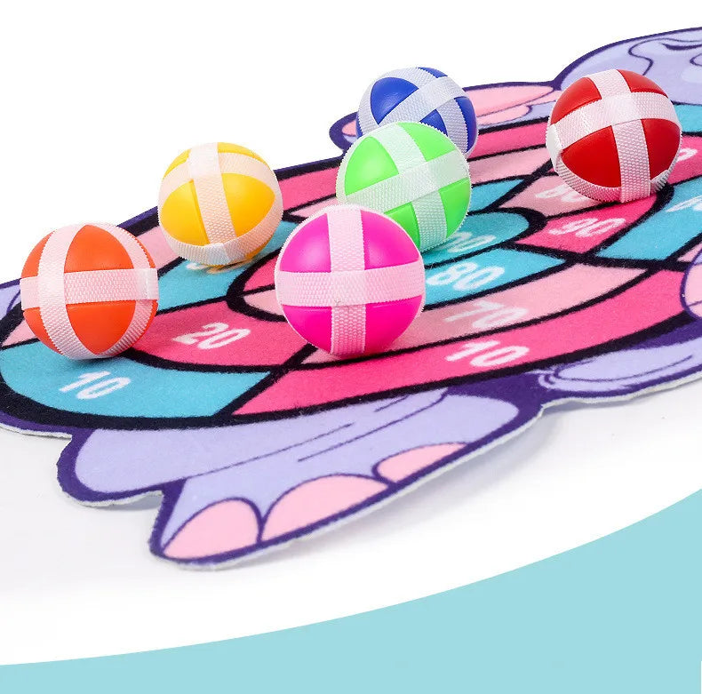 Child Montessori Toys for Kids 2 to 4 Years Old Cartoon Animal Dart Board Sticky Ball Family Interactive Educational Toys Baby.