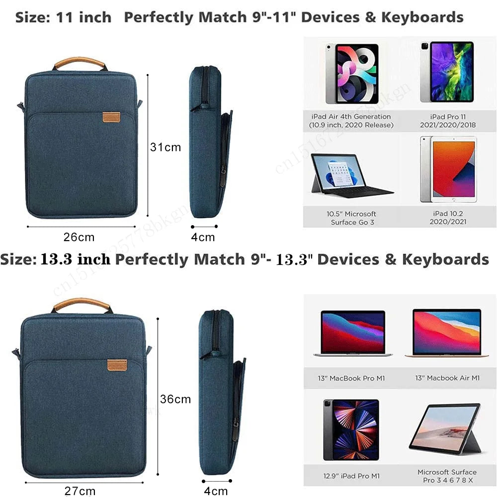 Tablet Sleeve Bag For iPad Pro 12 9 11 iPad 10th Air 5 4 3 10.9 10.2 inch 9th 8th 7th Generation 2021 2022 Tablet Bag Pouch.