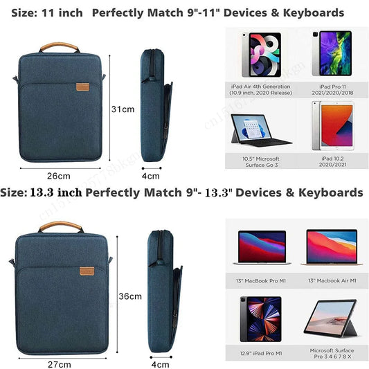 Tablet Sleeve Bag For iPad Pro 12 9 11 iPad 10th Air 5 4 3 10.9 10.2 inch 9th 8th 7th Generation 2021 2022 Tablet Bag Pouch.