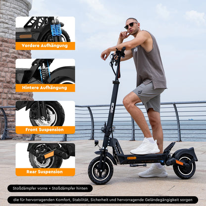 RCB Electric Scooter D5/D5 PRO ABE (premium version), NFC/Indicator/APP, 500W Motor Peak 1600, 10" Commuting E Scooter for Adult.