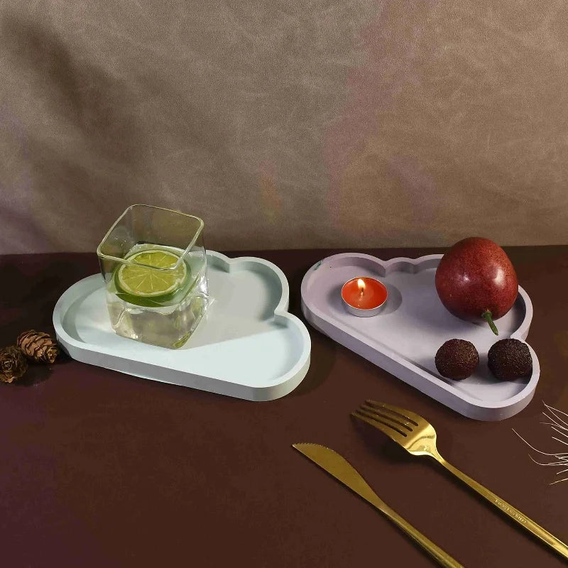 Clouds Dish Tray Silicone Mold DIY Jewellery Storage Box Coasters Ornaments Plaster Resin Molds.