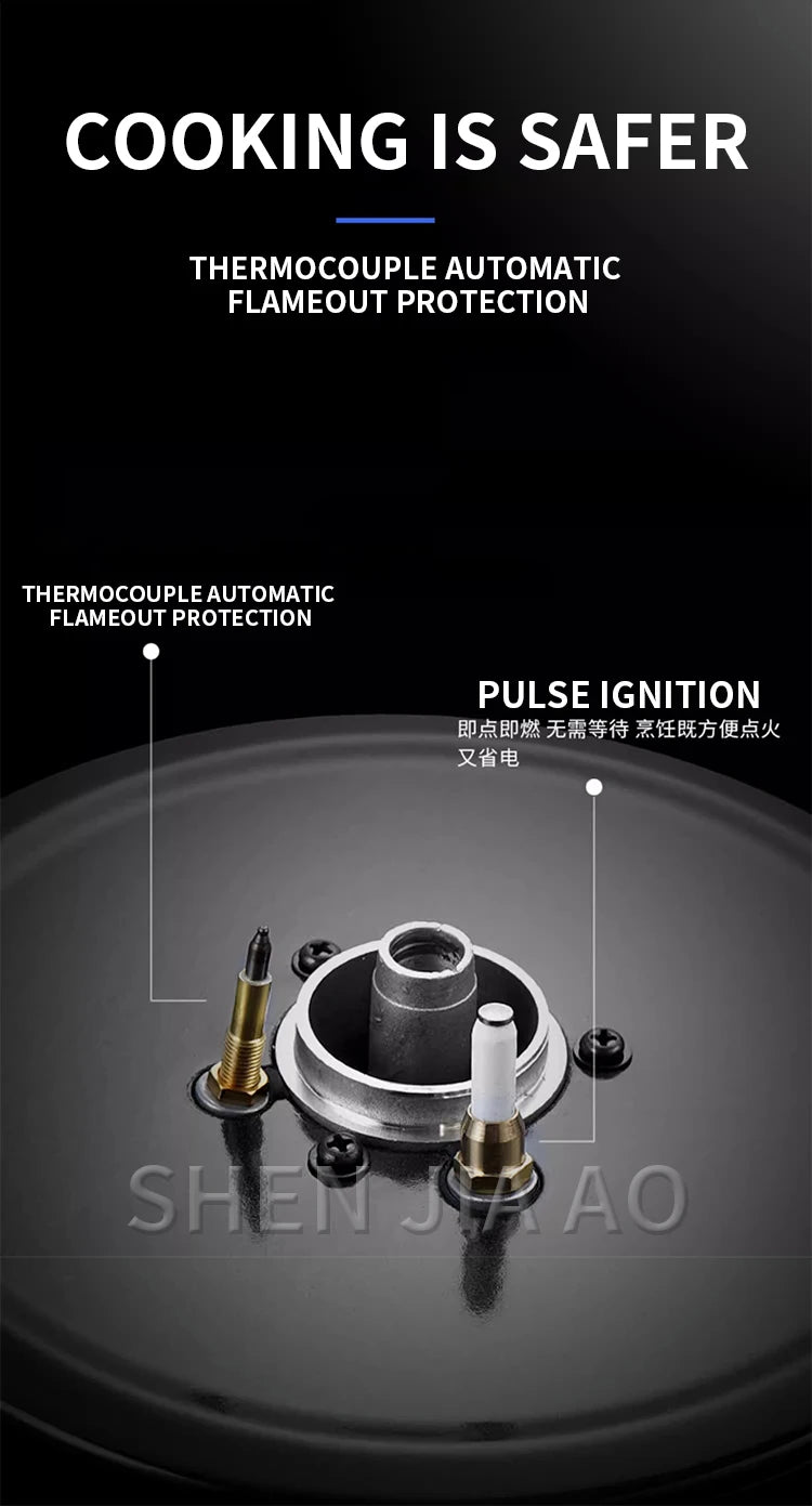 JYZ/T-733-PCB Gas Stove Three Eyes Stove Household Desk Embedded Dual-use Double Stove Natural Gas Liquefied Gas Stove.