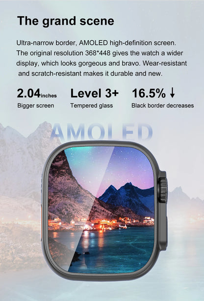 DT Ultra 3 Smartwatch Amoled Screen 4GB MP3 MP4 Player Bluetooth Network Sharing APP Store ChatGPT Smart AI Watch Men Sportwatch