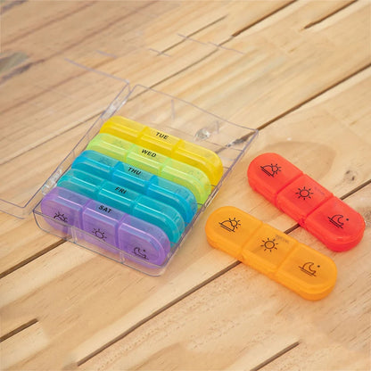 Weekly 6/7/8/10/21 Grids Pill Box Medicine Organizer Black Plastic Storage Box Container Portable Pill Case