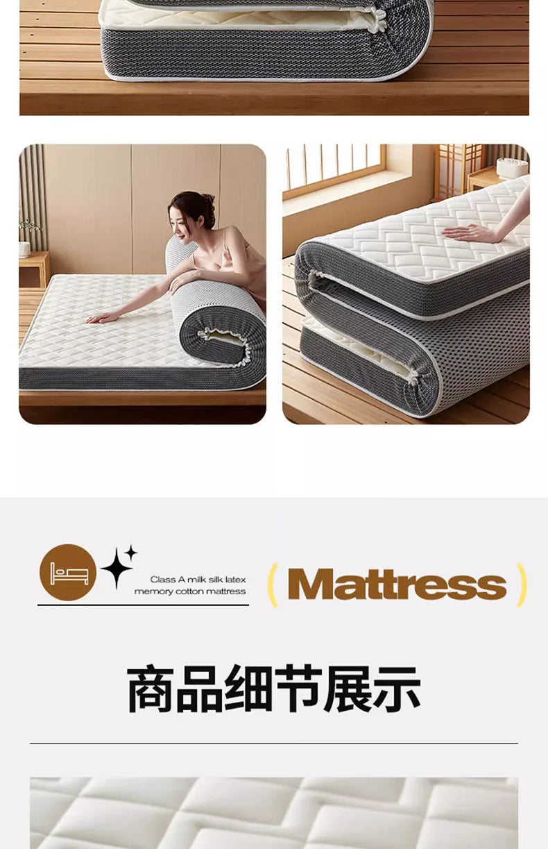 Naturlatex-Matratze, Zuhause, Schlafzimmer, Tatami, Memory, Wattepad, gepolstert, Vermietung, einzelner Studentenwohnheim, verdickt