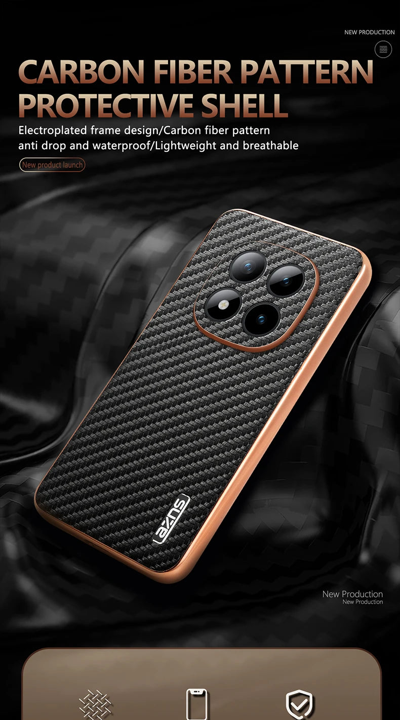 For Xiaomi Redmi Note 15 pro plus Carbon Fiber Phone Case -New Hot Series Mi Note 13/14 pro Plus/15 pro Poco X7/X6/M6 pro Case5G.