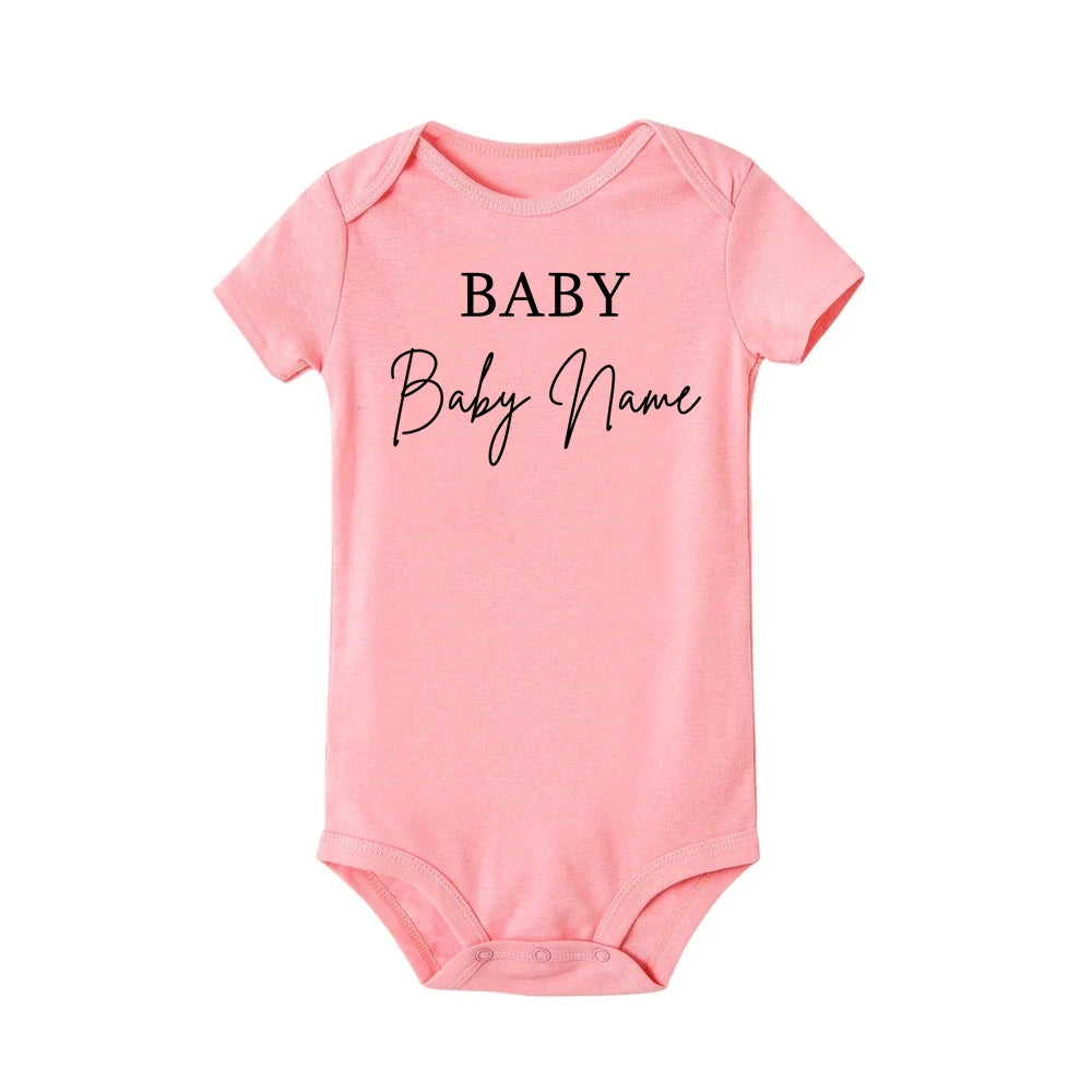 Personalisierter Name Baby Body Benutzerdefinierter Name Neugeborene Süße Kleidung Kleinkind Sommer Kurzarm Overall Unisex Kleinkind Dusche Geschenk.