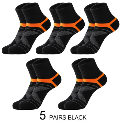 3 Pairs Men's Socks Hiking Black Sports Basketball Socks Casual Soft Running Summer Absorb Sweat Breathable Male Sokken Gifts