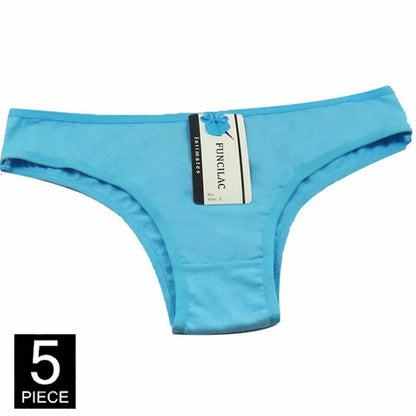 Women Underwear Cotton Sexy Everyday Ladies Girls Panties Plus Size Briefs Intimates Lingerie Knickers 5 Pcs/set.