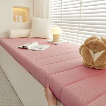 Benutzerdefinierte Teddy Samt Erkerfenster Sitz lange Bank Kissen Sitzpolster lange Matratze Polsterung Stuhl Sitzpolster dekorative Pads Schaukeln