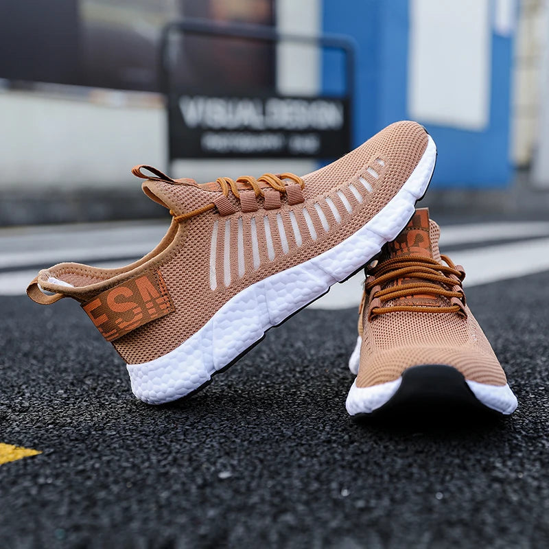 Male Sneakers Summer Men's Trendy Sports Lightweight Casual Running Breathable Mesh Comfortable Tennis Shoes Zapatillas Hombre.