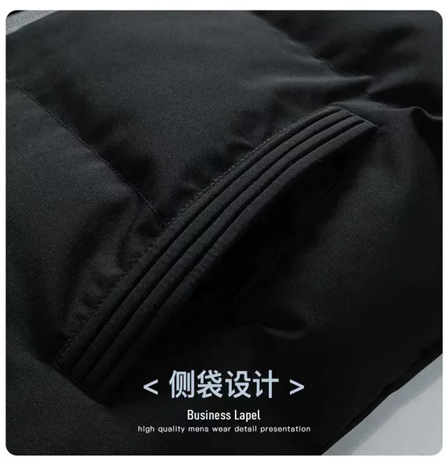 2025UFC new thick jacket, warm cotton-padded jacket, winter casual sports down jacket, stand-up collar windproof jacket.