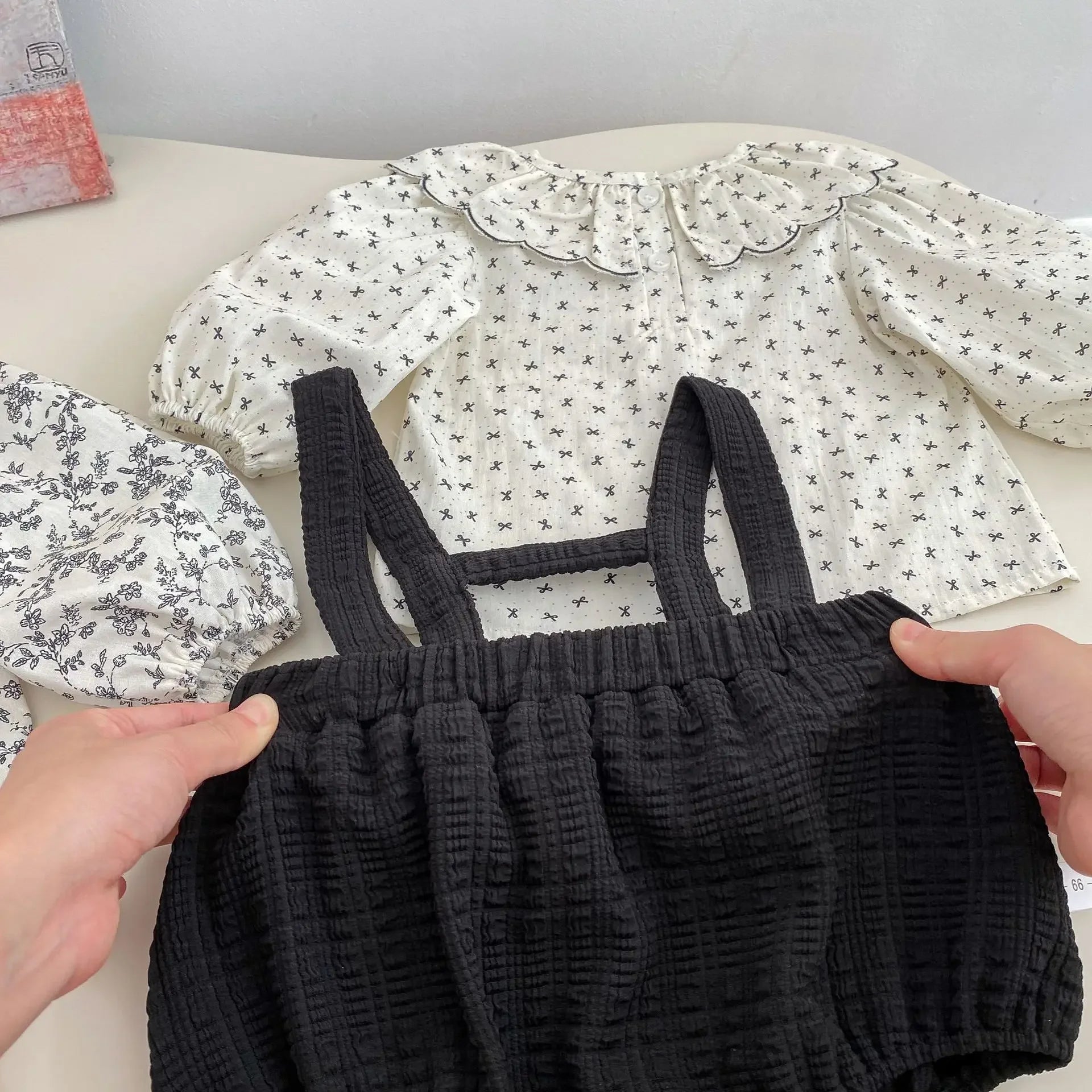 MILANCEL Baby-Frühlingskleidung, 0–3 Jahre, Kleinkinder, Mädchen, Träger, Body, Kleinkind, Hosenträger, einteilige Shorts, optionales Hemd.