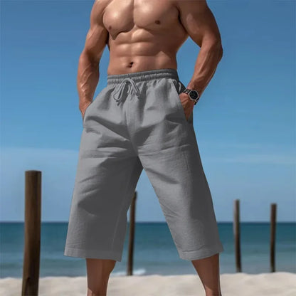 Grenzüberschreitende Sommer-lose und atmungsaktive Capri-Hose, Herrenmode, lässige, atmungsaktive Shorts, Jogginghose für Herren