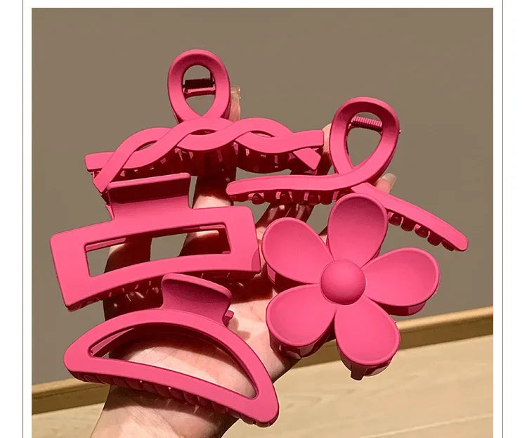 Set of 8 Plastic Hair Clip Large Hair Accessories Simple Hairpin Thin Hair Styling Tools for Women.