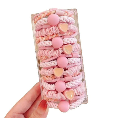 Korean Style Simple Children's Hair Ties Colorful Elastic Bands High Aesthetic Value for Girls Bun Tail Hair Bands Girls Hair....