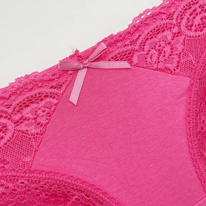 Cotton Briefs Lady 5 PCS/SET Lace Panty Underpants Seamless Panties For Women Lingerie.