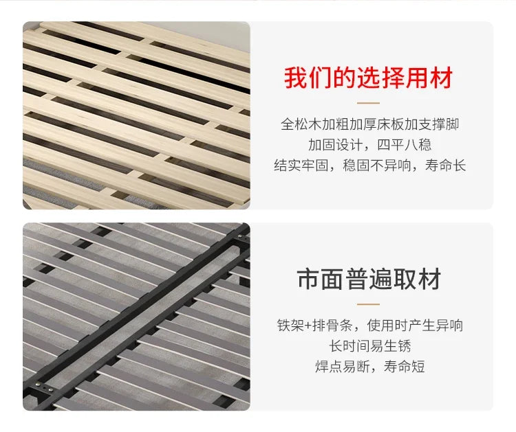 Luxuriöses Doppelbett mit Rahmen, 200 x 200 cm, King-Size-Bett, beleuchtet, 180 x 200, Queen-Size-Bett, luxuriöses, modernes, voll beleuchtetes 2-Personen-Schlafzimmer-Wohnmöbel