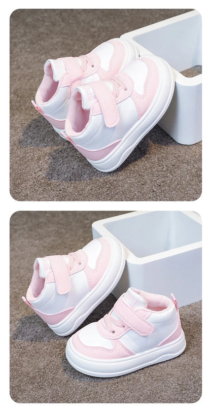 Fashion Kids Sneakers Spring Autumn High Top Breathable Casual Shoes Girls Non-slip Board Shoes Boys Outdoors Basketball Shoes.