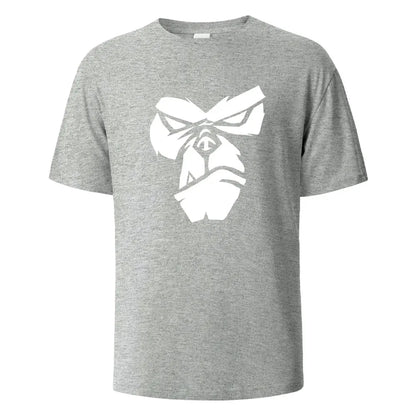 Gorilla Face Funny Print T-Shirt Summer Tees For Men Women 100% Cotton O-neck Oversize Casual Short sleeved Streetwear Basic Top.