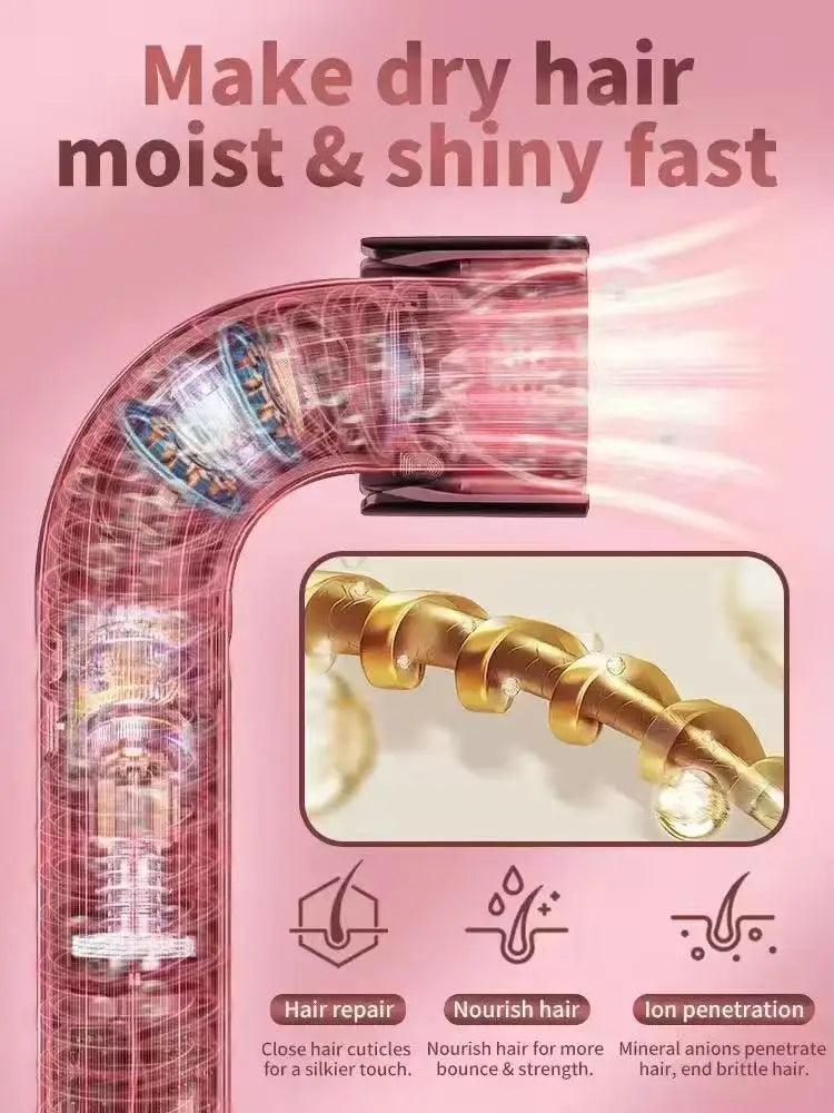 Ion Hair Dryer Professional Super Ionic Hairdryer Woman Electric Barber Blower Leafless Dry Machine