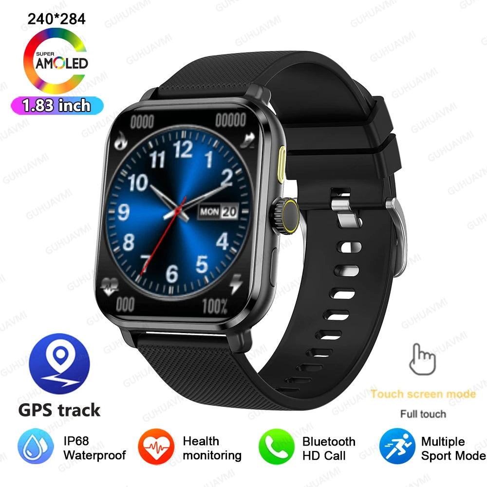 New 1.95" Smart Watch women Voice Call Heart rate Blood Pressure Custom Watches dial GPS Sport trajectory Smartwatch Men Women.