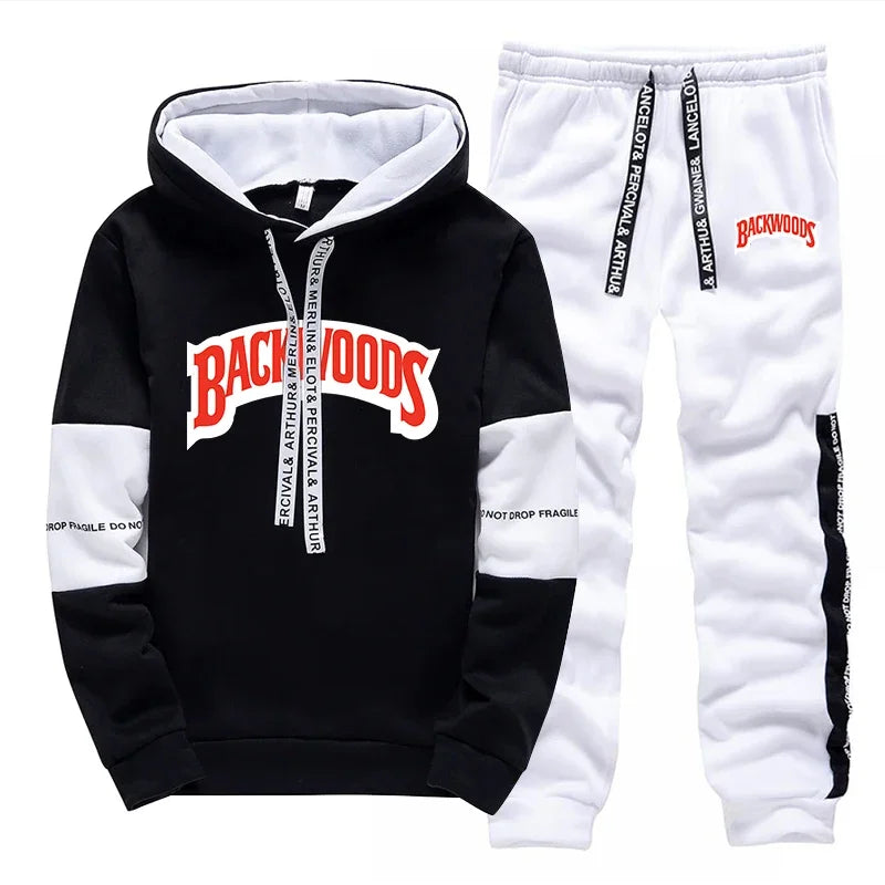 Outdoor Daily Casual Hot Sale Men's Tracksuit Hooded Autumn Winter Sports Single Piece Sweatshirt And Sweatpants Comfort Jogging.