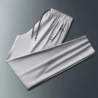 Straight-leg Casual Pants For Men Ice Silk Sports Trousers Youth Fashion Summer 2024 New Arrival Comfortable Loose Fit