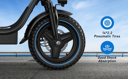 TOOFLY GQ8 Adult Electric Scooter 250W E-Scooter 48V15AH 14" Vacuum Tires Urban Commuting Foldable EScooter.